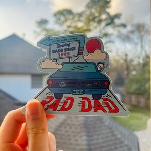 New Dutch Bros Sticker Father’s Day 2024 Rad Dad Car Sign